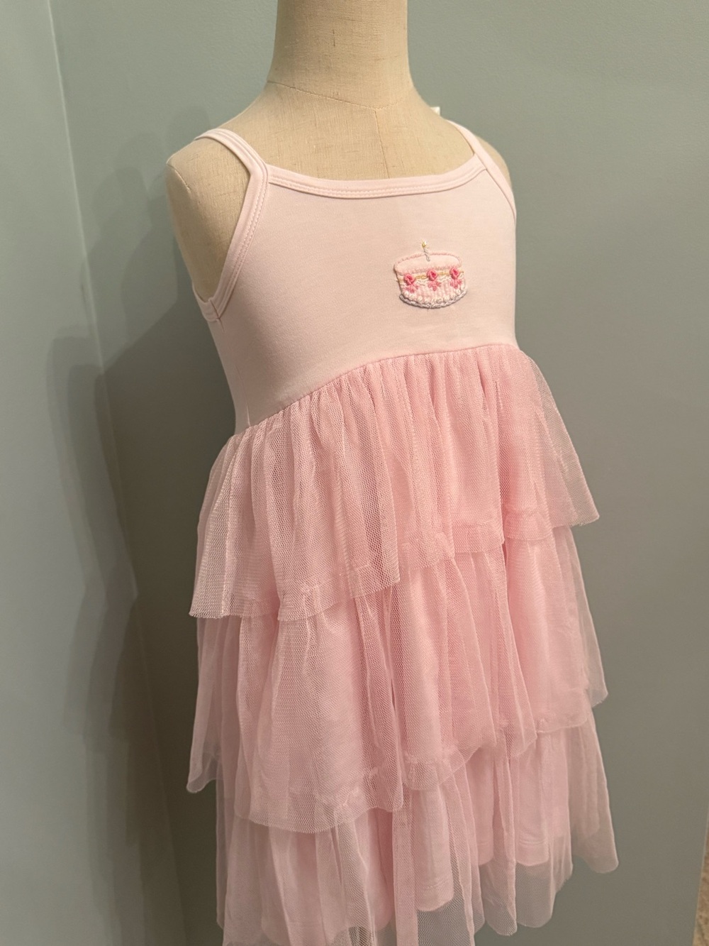 Victoria Kids Pink Tiered Tulle Dress for Kids